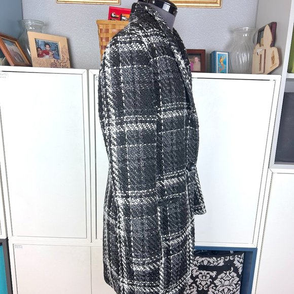 Express Plaid Tweed Coat - Picture 3 of 6